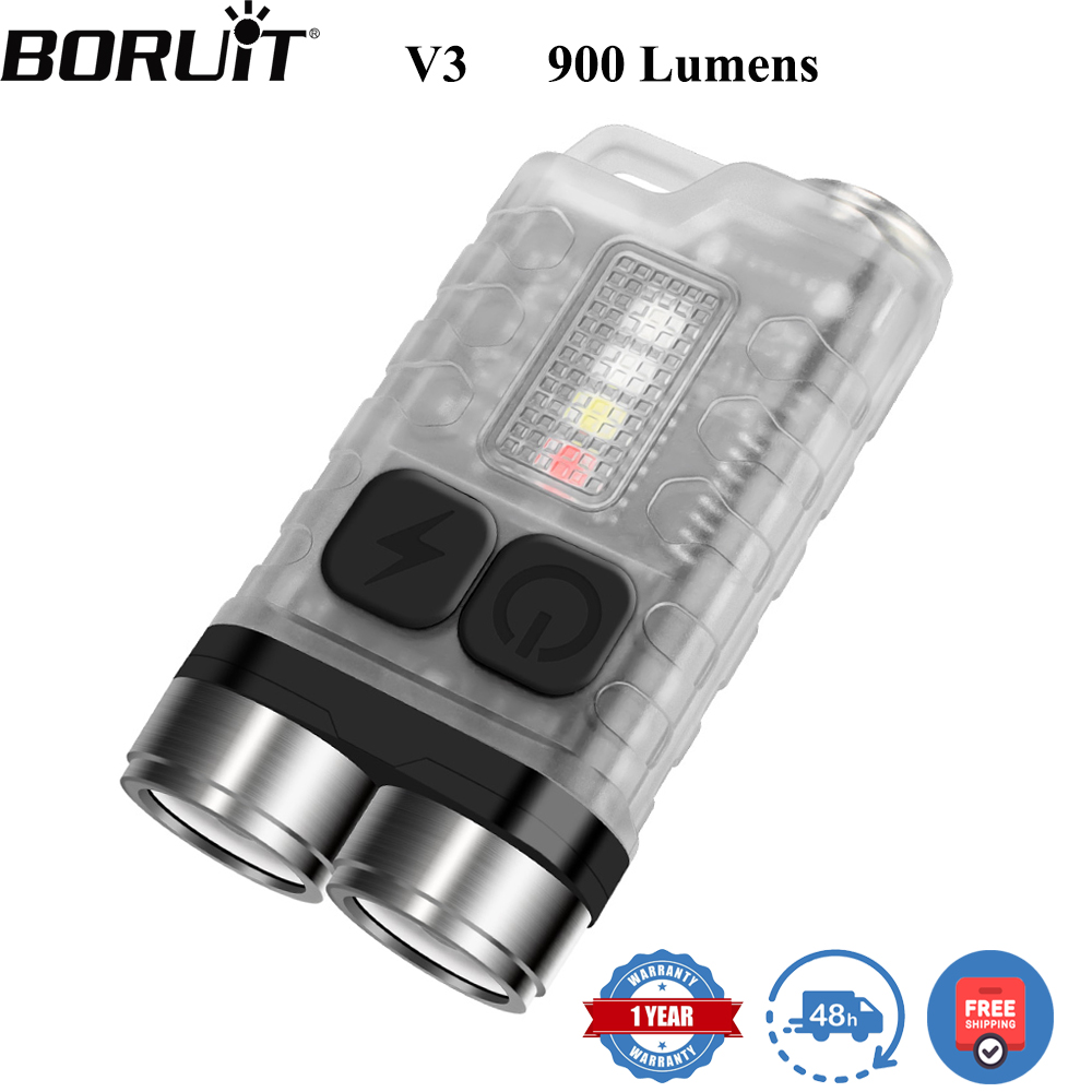 Outdoor Hunting Lights - BORUiT V3 LED Keychain Portable 900LM