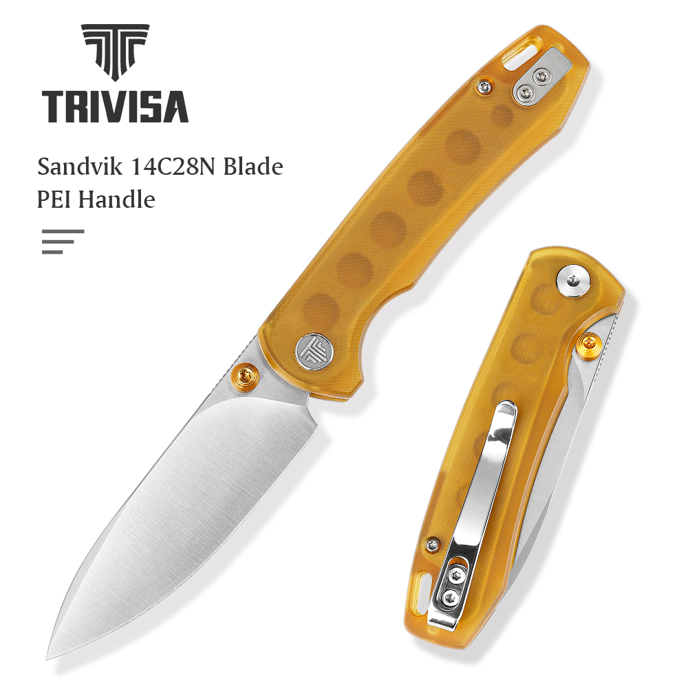 Outdoor Hunting Gifts - TRIVISA Dragonfly Pocket Knife for Men,