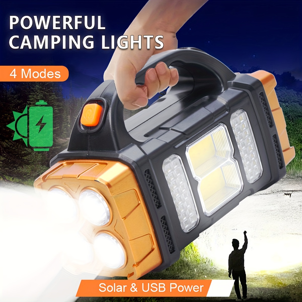 Outdoor Hunting Lights - New Upgrade Rechargeable High Power Solar