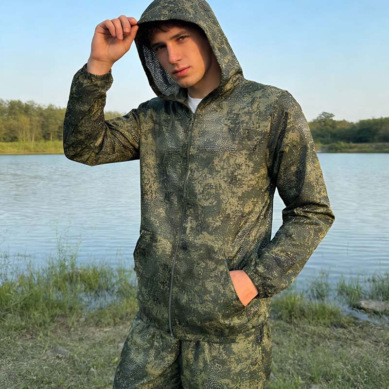 Hunting Outdoor Pants - Tactical Hoodies Suits Camo Mesh Hiking