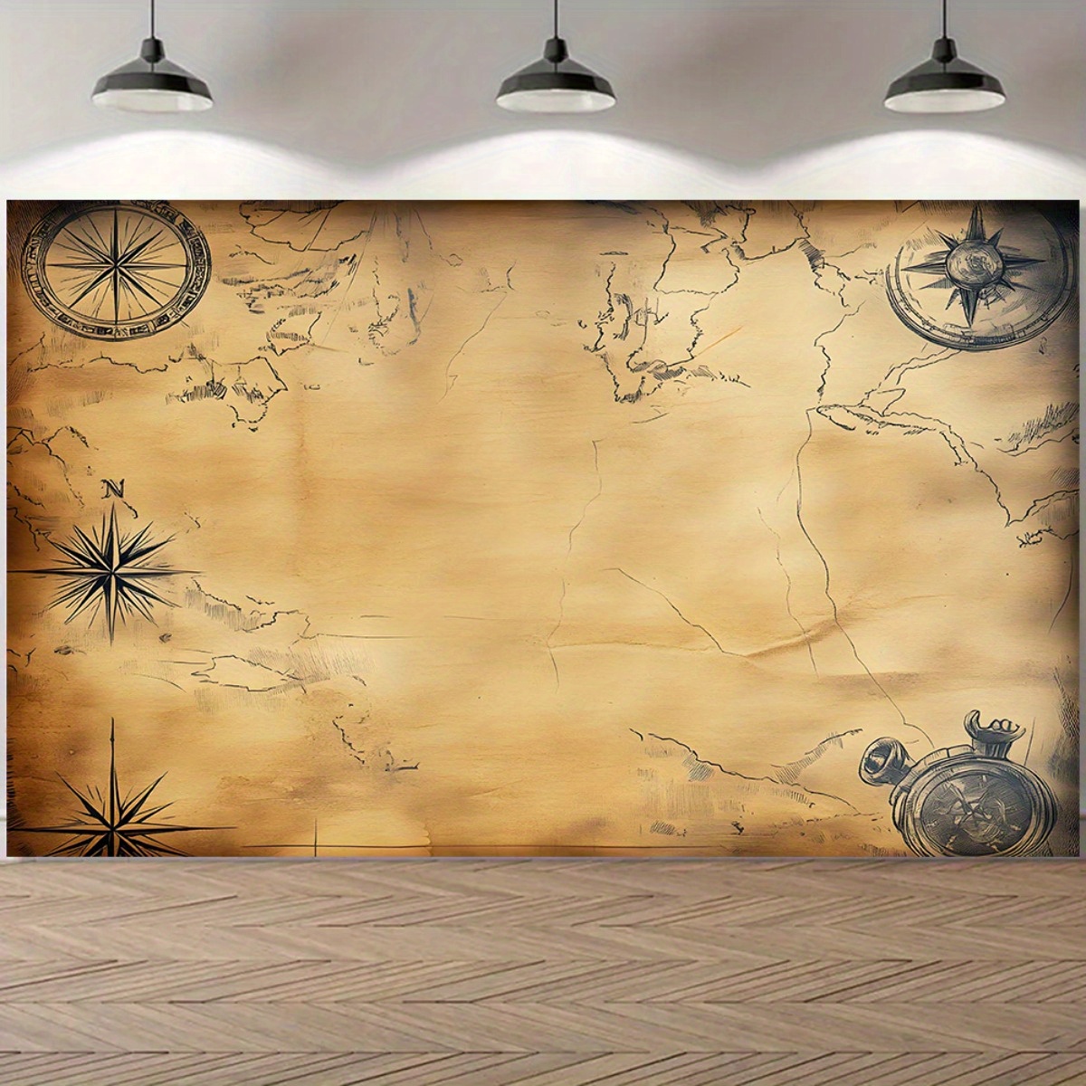Pirate map banner, pirate prop - Outdoor Hunting Events recension och pris