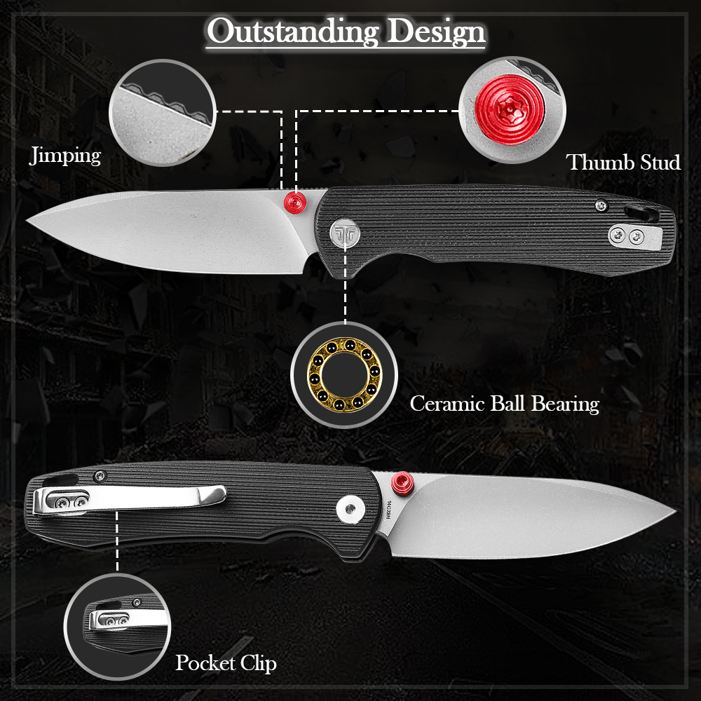 TRIVISA Folding Knife for Men, - Outdoor Hunting Gifts recension och pris