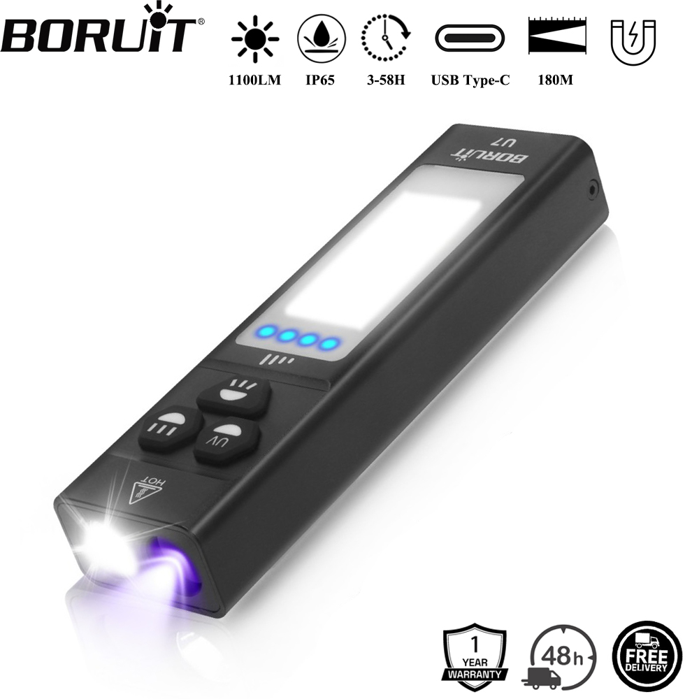 BORUiT U7 UV LED EDC Flashligh - Outdoor Hunting Lights recension och pris