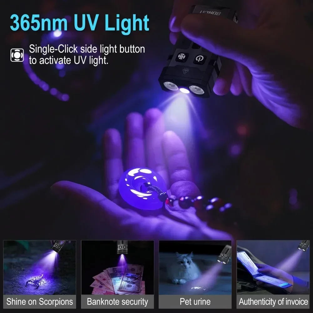 BORUiT EV20 1100LM EDC UV Keyc - Outdoor Hunting Lights recension och pris