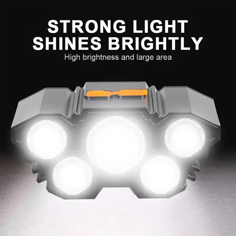 Portable 5LED Outdoor Headlamp - Outdoor Hunting Lights recension och pris